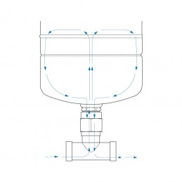 Adattatore in linea FlowThru IFP-100B Dispositivo anti legionella Globalwater